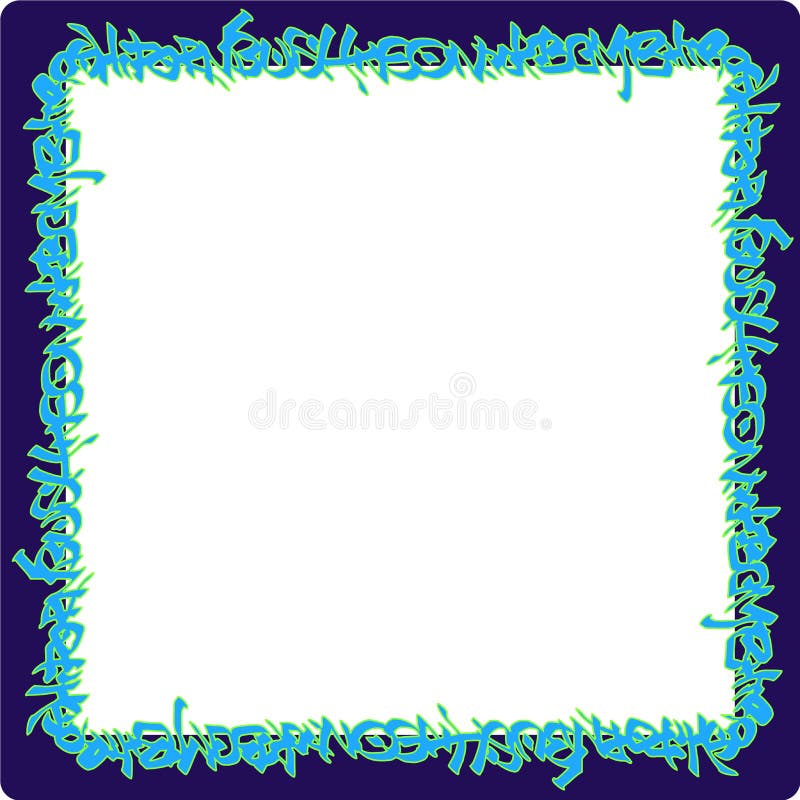 Ajuste las etiquetas de neón azules redondeadas de la pintada del marco en púrpura libre illustration Ajuste las etiquetas de neón azules redondeadas de la pintada del marco en púrpura libre illustration