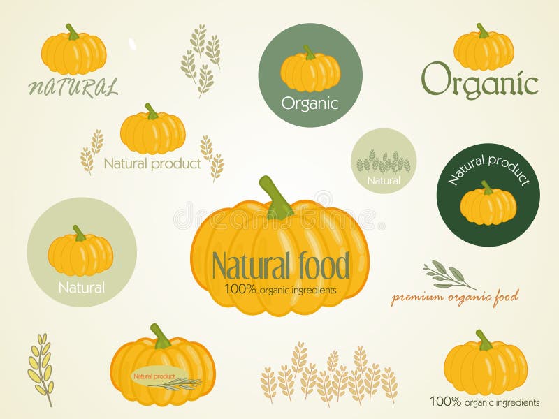Ajuste o logotipo para o alimento organicamente crescido, vetor ilustração do vetor Ajuste o logotipo para o alimento organicamente crescido, vetor ilustração do vetor