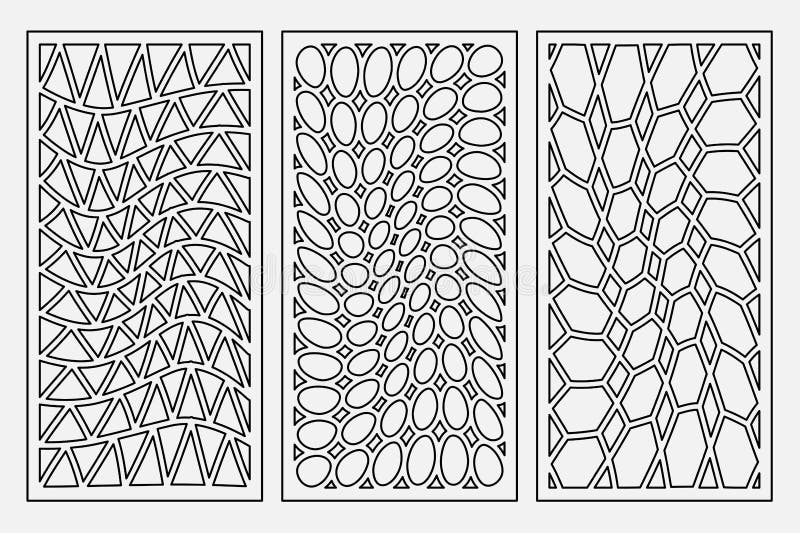 Ajuste o ornamento geométrico do teste padrão Cartão para o corte do laser Projeto decorativo do elemento Teste padrão geométrico ilustração royalty free Ajuste o ornamento geométrico do teste padrão Cartão para o corte do laser Projeto decorativo do elemento Teste padrão geométrico ilustração royalty free
