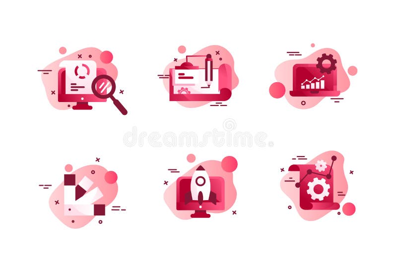 Foguete 3d Com As Barras Do Gráfico Do Diagrama Ilustração 