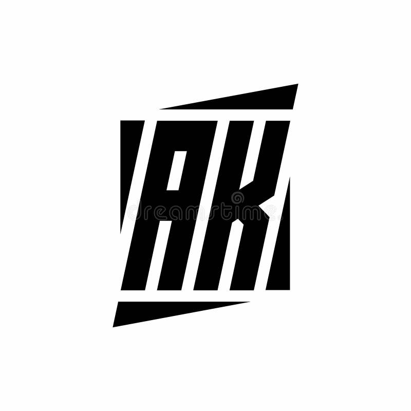 AK Logo Monogram with Modern Style Concept Design Template Stock ...
