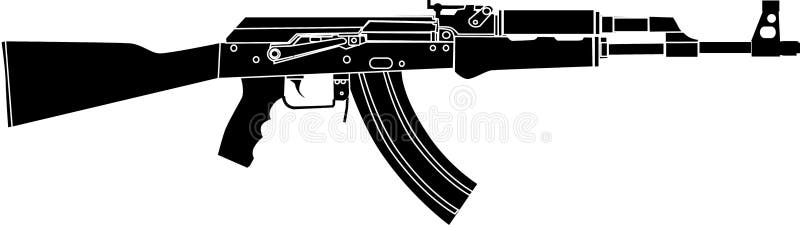 AK - 47 Silhouette - Illustration. 