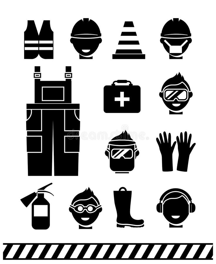 Akcydensowego bezpieczeństwa czerni ikony ogłoszenie towarzyskie ochronny ilustracji Akcydensowego bezpieczeństwa czerni ikony ogłoszenie towarzyskie ochronny ilustracji