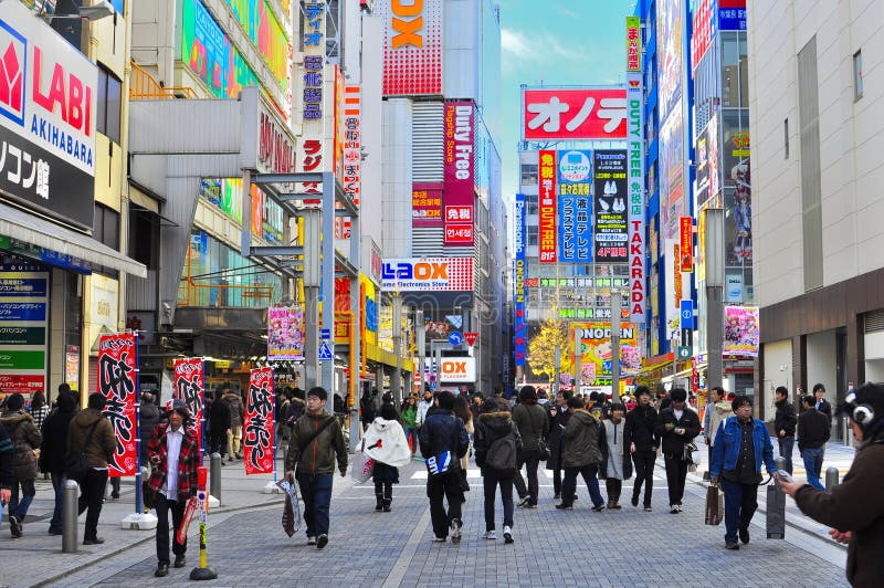 The picture shows the Akihabara city of Tokyo, Japan in daylight. Akihabara is famously known as Electric Town because it consists mainly shops selling electronics stuff. Many tourist come to this part of the city to buy gift for taking back home. Not only Akihabara offers variety of goods from different brand but it is also cheaper to buy from Akihabara since many of the shops are duty free. Many youngster flocks in Akihabara. The picture shows the Akihabara city of Tokyo, Japan in daylight. Akihabara is famously known as Electric Town because it consists mainly shops selling electronics stuff. Many tourist come to this part of the city to buy gift for taking back home. Not only Akihabara offers variety of goods from different brand but it is also cheaper to buy from Akihabara since many of the shops are duty free. Many youngster flocks in Akihabara.