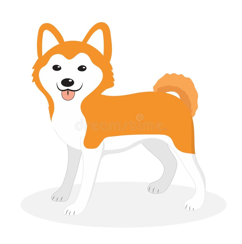 Akita Inu-het pictogram van de rassenhond, vlak, beeldverhaalstijl Leuk puppy dat op witte achtergrond wordt geïsoleerde Vectoril stock illustratie Akita Inu-het pictogram van de rassenhond, vlak, beeldverhaalstijl Leuk puppy dat op witte achtergrond wordt geïsoleerde Vectoril stock illustratie
