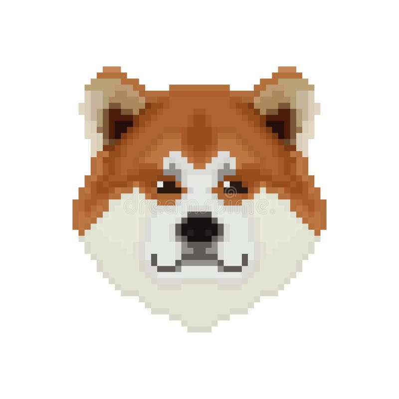 Hund. Pixel Art. Vector vektor abbildung. Illustration von würfel