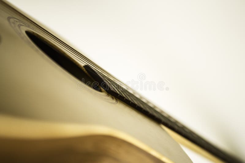 Akoestische Gitaar Soundhole en Rozet stock afbeelding Akoestische Gitaar Soundhole en Rozet stock afbeelding