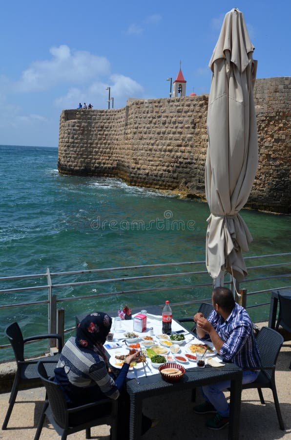 Akra Akko miasta stary port - Izrael obrazy stock Akra Akko miasta stary port - Izrael obrazy stock