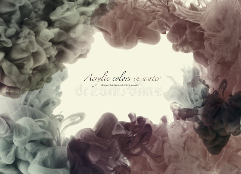 Akryl och watercolorcolors i vatten abstrakt bakgrund arkivbilder Akryl och watercolorcolors i vatten abstrakt bakgrund arkivbilder