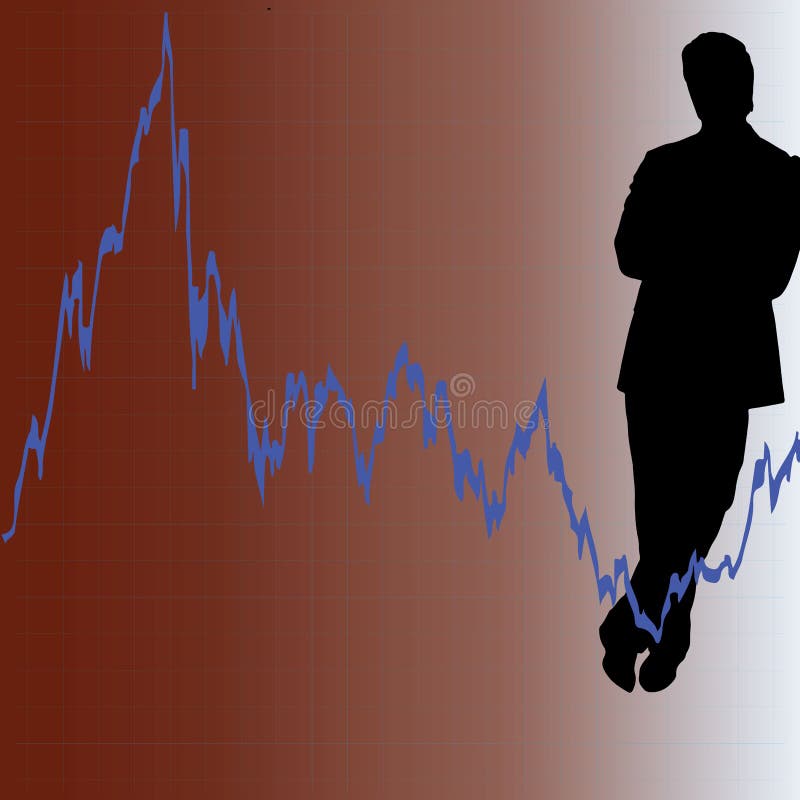 The businessman is watching at stock market chart. The businessman is watching at stock market chart