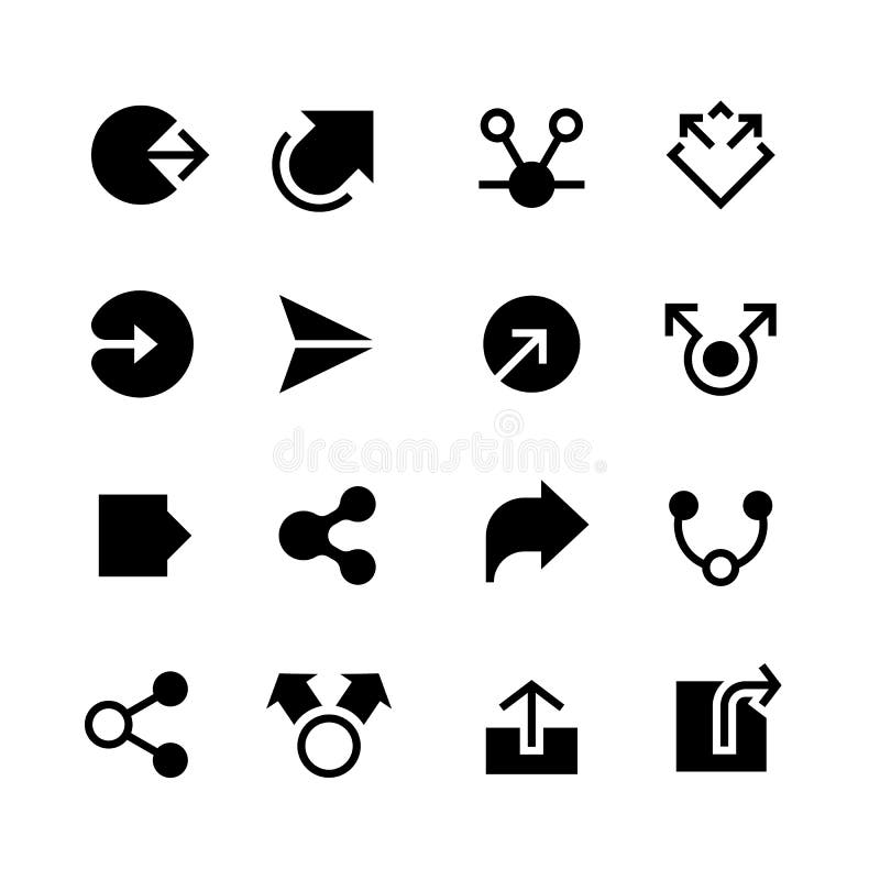 Aktiesymboler Pictograms för vektor för sammanlänkning för internetnätverk publicerande stock illustrationer Aktiesymboler Pictograms för vektor för sammanlänkning för internetnätverk publicerande stock illustrationer
