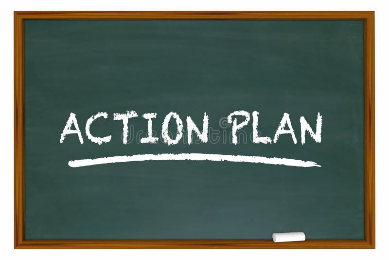 Aktionsplan-Strategie-Taktik-Tafel vektor abbildung Aktionsplan-Strategie-Taktik-Tafel vektor abbildung