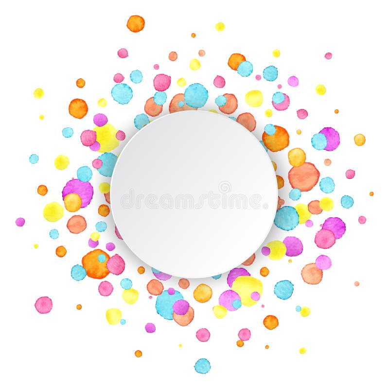 Akwarela confetti z przestrzenią dla twój teksta Kolorowy tęcza confetti tło Partyjny projekt również zwrócić corel ilustracji we ilustracja wektor Akwarela confetti z przestrzenią dla twój teksta Kolorowy tęcza confetti tło Partyjny projekt również zwrócić corel ilustracji we ilustracja wektor