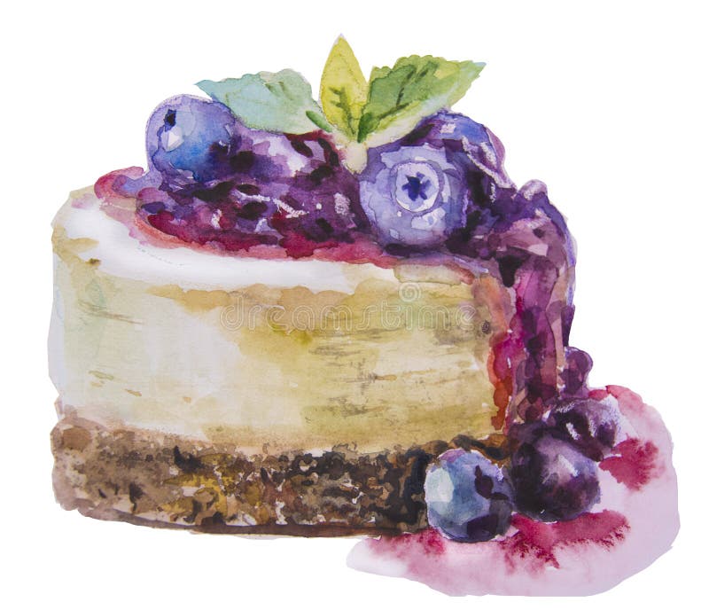 Akwarela cukierki tort ilustracji Akwarela cukierki tort ilustracji