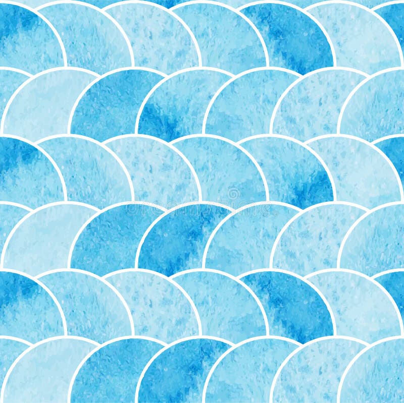 Akwareli błękitna abstrakcjonistyczna bezszwowa tapeta