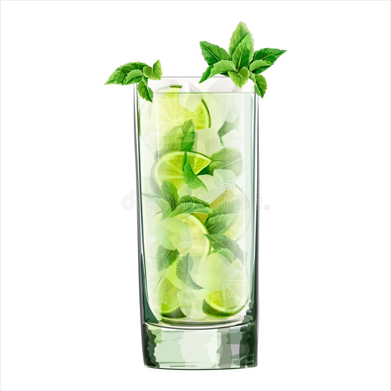 Akwareli ilustracja alkoholiczny koktajl klasyczny mojito ilustracja wektor Akwareli ilustracja alkoholiczny koktajl klasyczny mojito ilustracja wektor