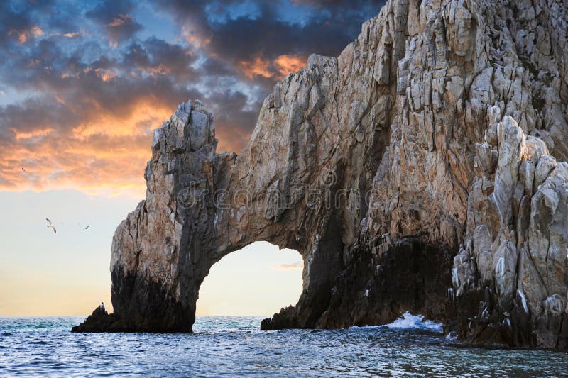 Sailing not far from Cabo San Lucas' iconic arch, a rock feature on the peninsula's southernmost point in Cabo San Lucas, Baja California, Mexico. Sailing not far from Cabo San Lucas' iconic arch, a rock feature on the peninsula's southernmost point in Cabo San Lucas, Baja California, Mexico.