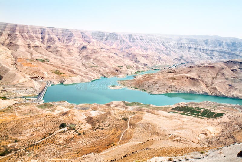 Al mujib panoramicznego widok wadi obraz royalty free