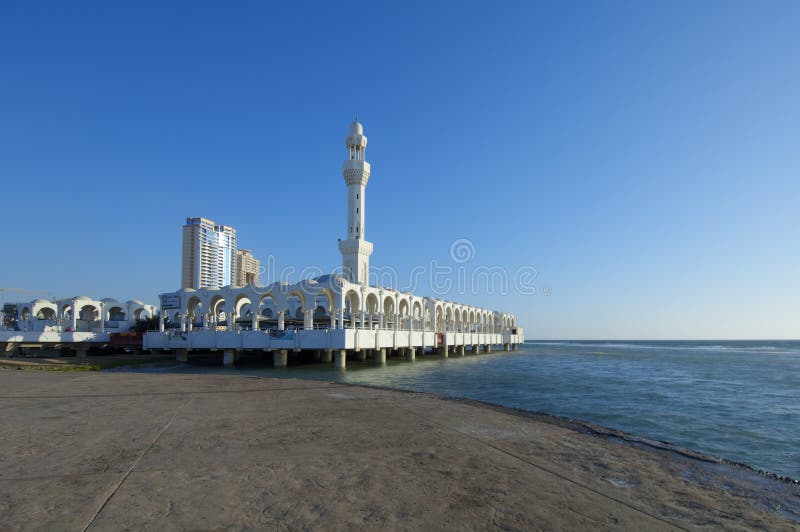 Al Rahma Mosque aan Jeddah-Kosten royalty-vrije stock foto's Al Rahma Mosque aan Jeddah-Kosten royalty-vrije stock foto's