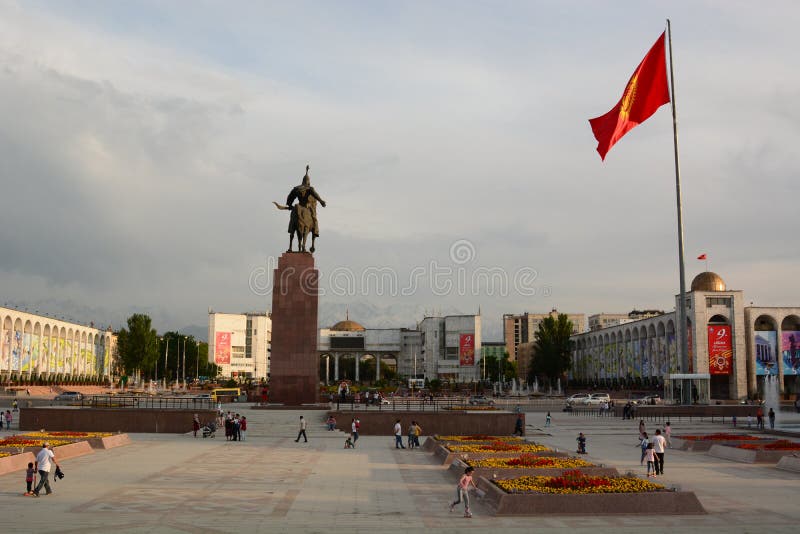 Ala ook vierkant bishkek kyrgyzstan royalty-vrije stock afbeelding Ala ook vierkant bishkek kyrgyzstan royalty-vrije stock afbeelding