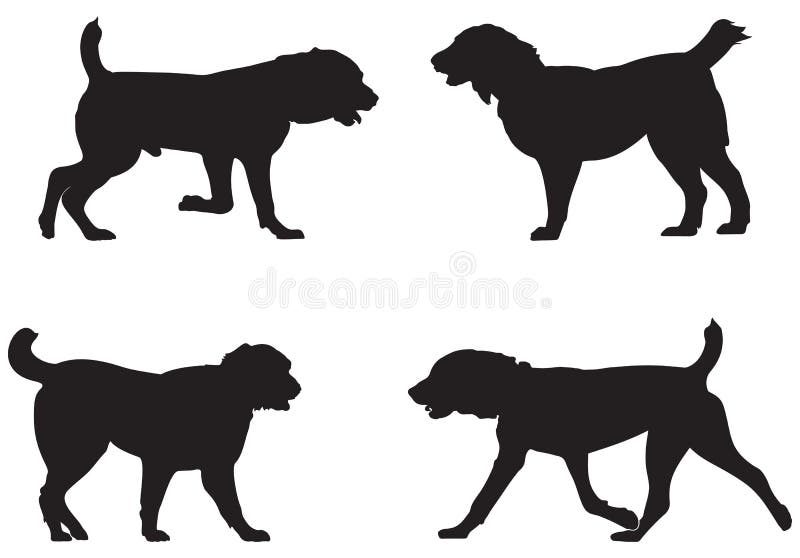 Alabai, pastore centroasiatico Dog Breed Silhouettes royalty illustrazione gratis Alabai, pastore centroasiatico Dog Breed Silhouettes royalty illustrazione gratis