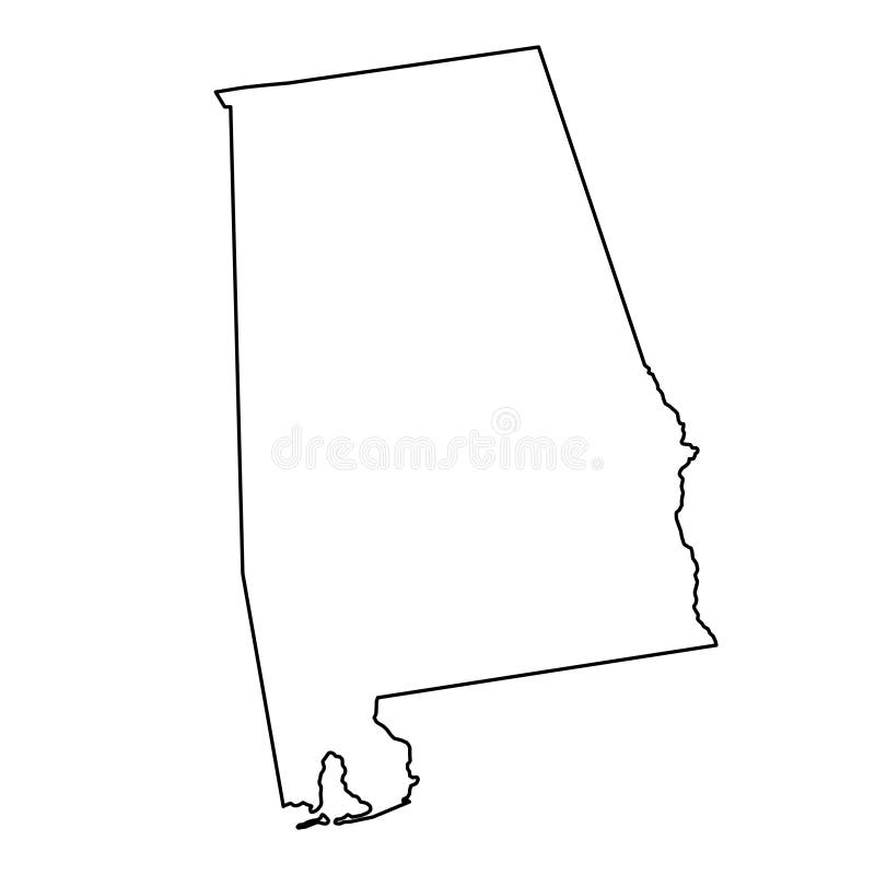 Printable Outline Of Alabama