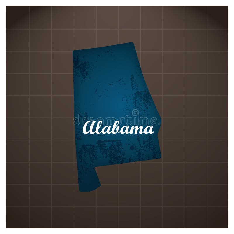 Alabama State Map Vector Illustration Decorative Design Stock Vector