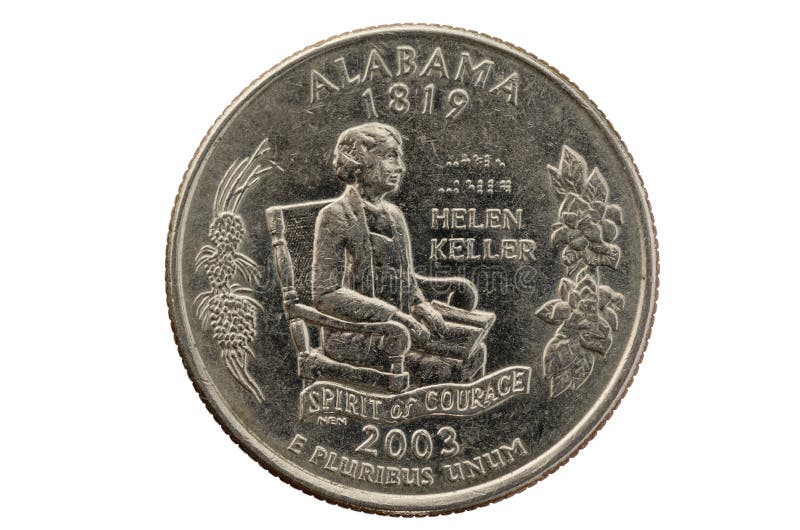 US Alabama quarter dollar stock image. Image of states 4839545