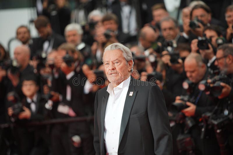 Alain Delon attends the screening of `A Hidden Life Une Vie CachÃ©e` during the 72nd annual Cannes Film Festival on May 19, 2019 in Cannes, France