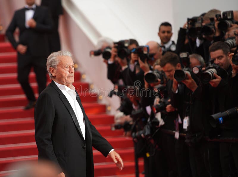 Alain Delon attends the screening of `A Hidden Life Une Vie CachÃ©e` during the 72nd annual Cannes Film Festival on May 19, 2019 in Cannes, France