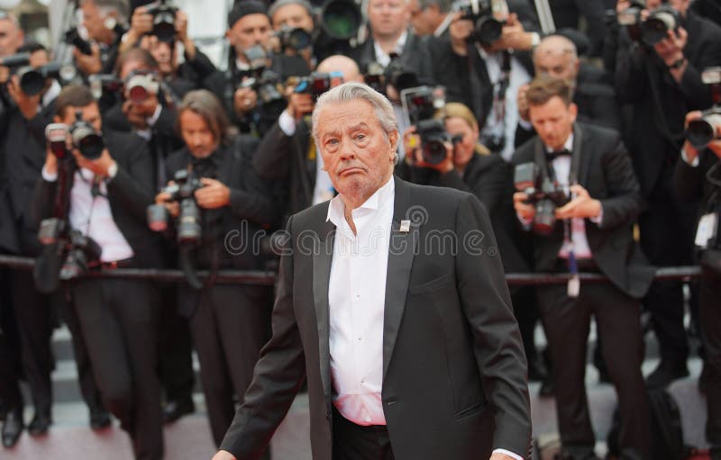 Alain Delon attends the screening of `A Hidden Life Une Vie CachÃ©e` during the 72nd annual Cannes Film Festival on May 19, 2019 in Cannes, France