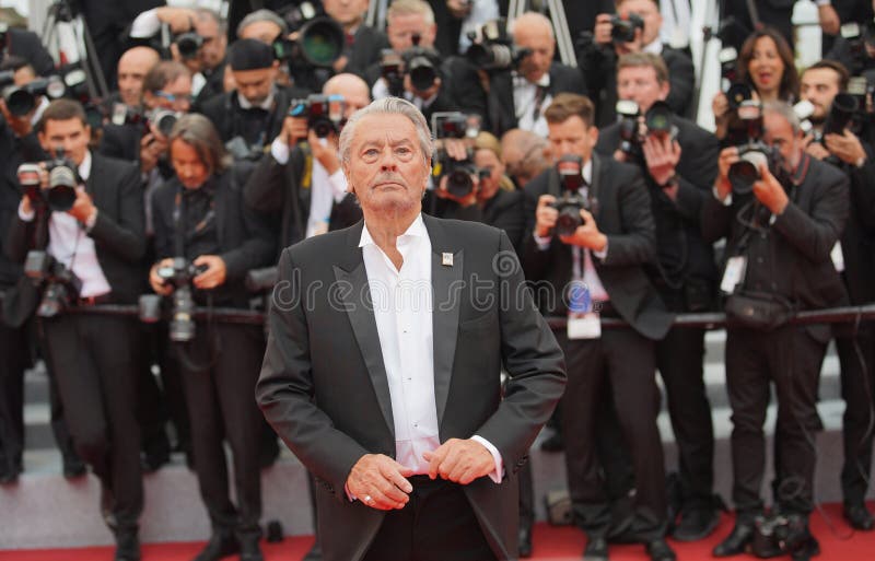 Alain Delon attends the screening of `A Hidden Life Une Vie CachÃ©e` during the 72nd annual Cannes Film Festival on May 19, 2019 in Cannes, France