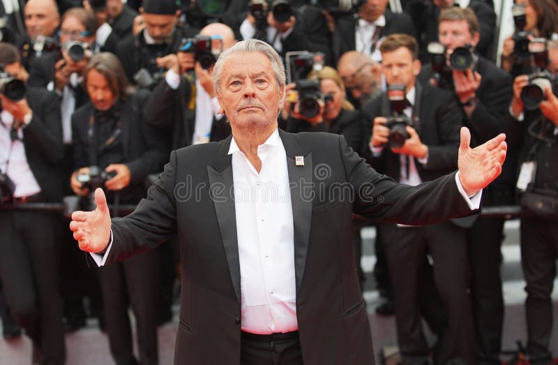 Alain Delon attends the screening of `A Hidden Life Une Vie CachÃ©e` during the 72nd annual Cannes Film Festival on May 19, 2019 in Cannes, France