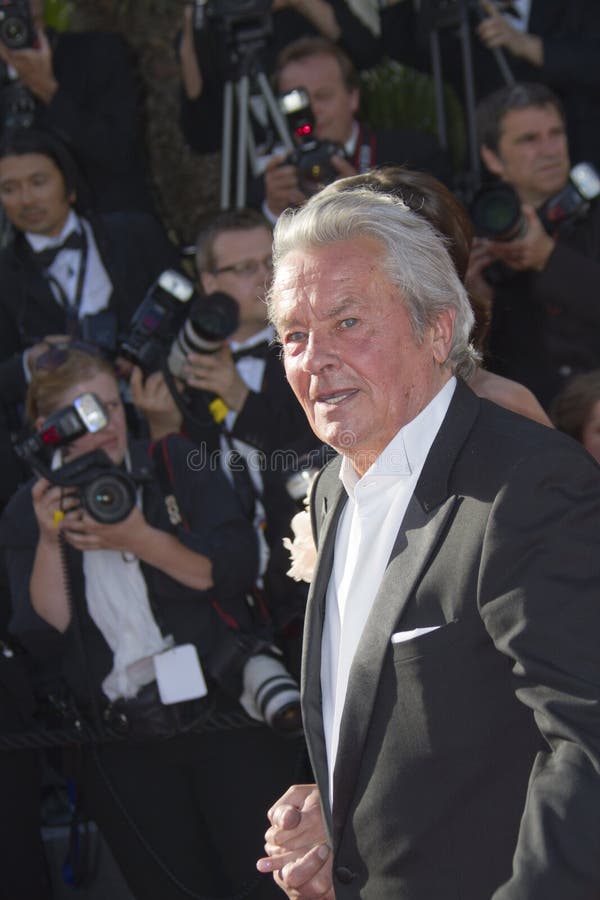 CANNES, FRANCE - MAY 26: Alain Delon attends the Premiere of 'Zulu' and the Closing Ceremony of The 66th Cannes Film Festival at Palais on May 26, 2013 in Cannes, France.