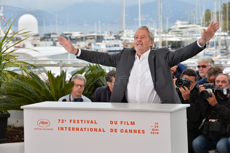 CANNES, FRANCE. May 19, 2019: Alain Delon at the photocall for French actor Alain Delon receiving the Palme D'Or D'Honneur at the 72nd Festival de Cannes..Picture: Paul Smith / Featureflash