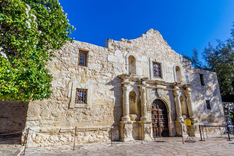 The Historic Spanish Mission and Most Famous Texas Fort, The ALAMO, in San Antonio, Texas. The Historic Spanish Mission and Most Famous Texas Fort, The ALAMO, in San Antonio, Texas