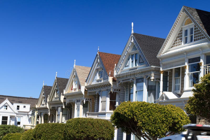 Alamo Square stock photo. Image of homes, cityscape, destination 23985040