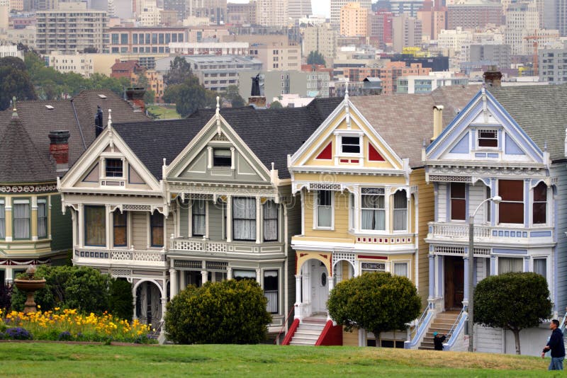 Alamo Square, San Francisco royalty free stock photography