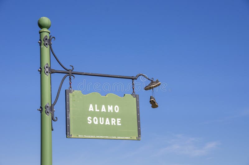 Alamo τετραγωνικό σημάδι, Σαν Φρανσίσκο στοκ εικόνες με δικαίωμα ελεύθερης χρήσης