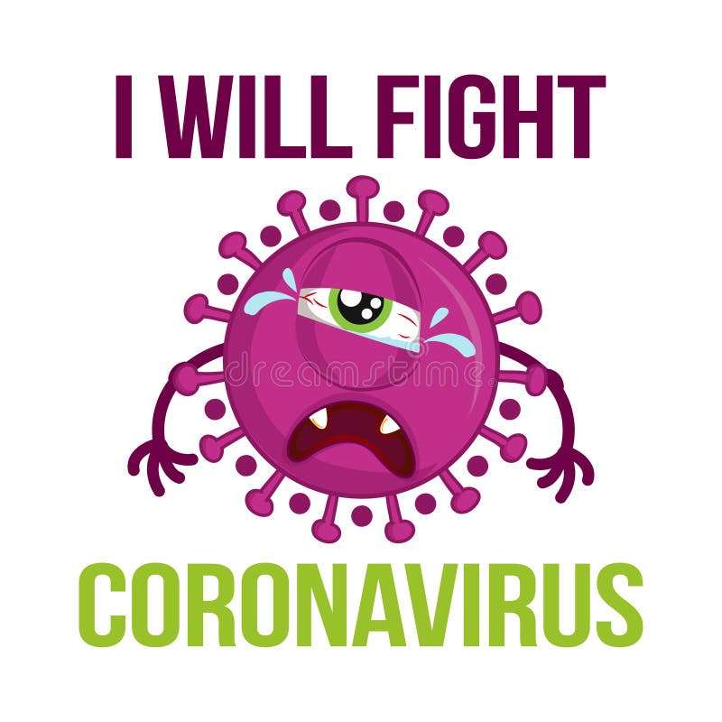 I will fight coronavirus - STOP coronavirus 2019-ncov royalty free illustration I will fight coronavirus - STOP coronavirus 2019-ncov royalty free illustration