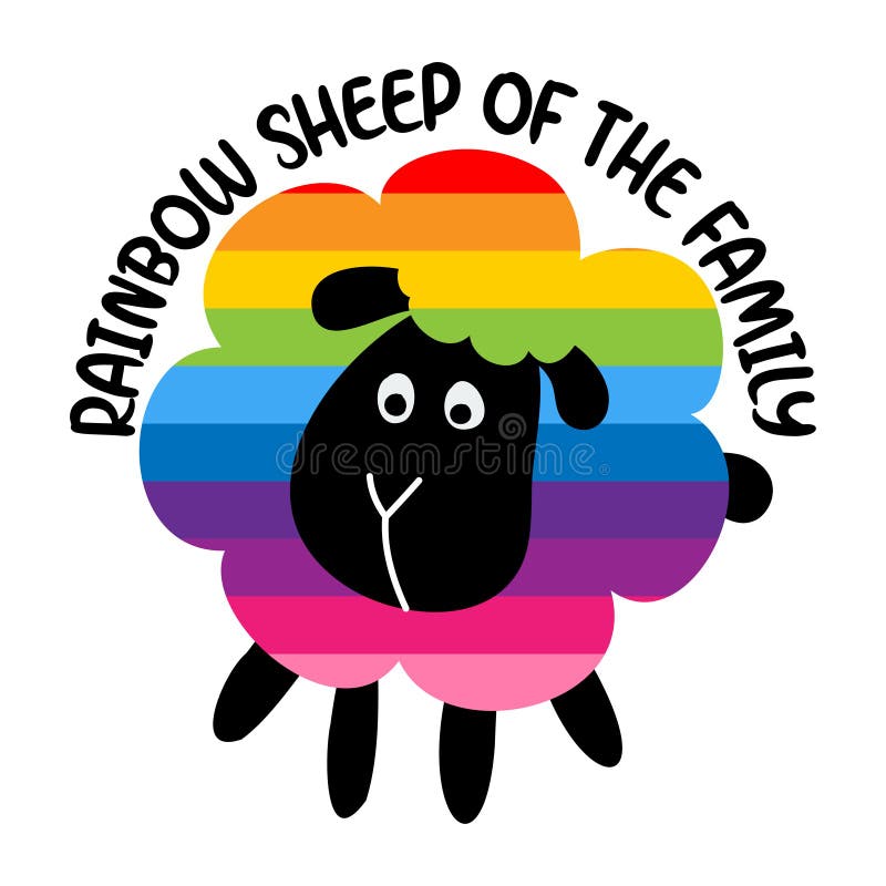 Rainbow sheep of the family LGBTQ pride sticker