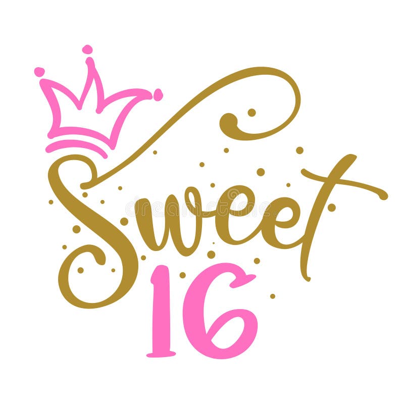 sweet 16 birthday clipart