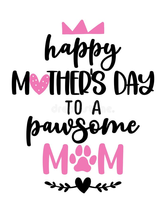 Happy Mothers Day As My Pawsome Mommy Fur Baby Puppy Dog Card For Mom Mother's | UK