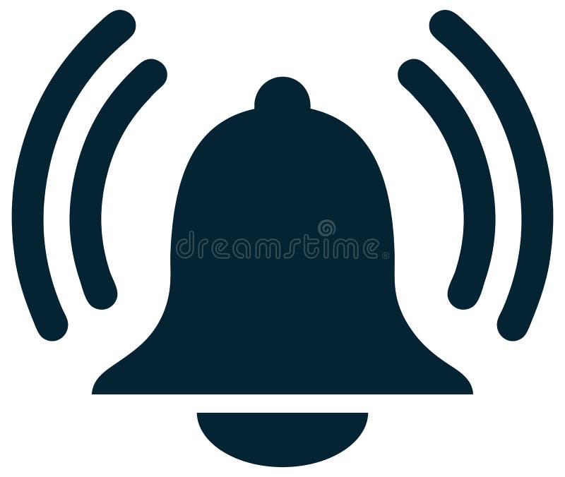 Red bell icon simple style Royalty Free Vector Image