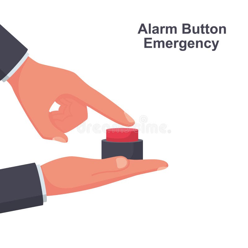 Alarm button emergency. Button to call the doctor stock illustration