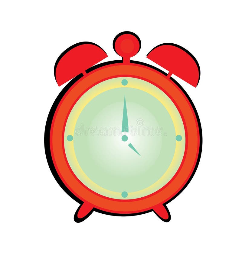 Alarm clock cartoon stock illustration. Illustration of morning 44051526