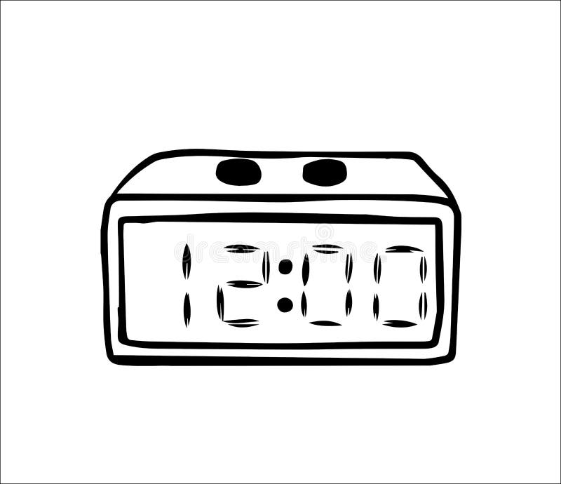 Alarm clock stock vector. Illustration of drawing, alarm - 79933345