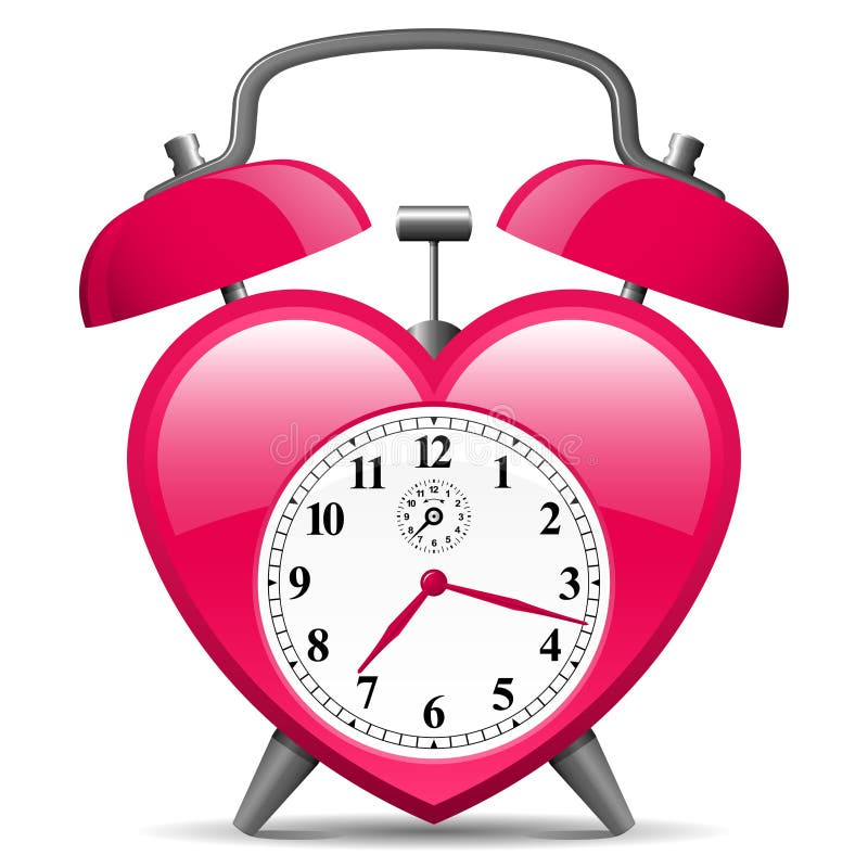 Alarm clock in heart shape