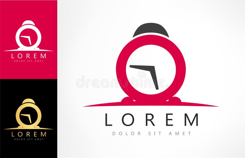 Alarm clock logo vector. stock vector. Illustration of logo 109529399