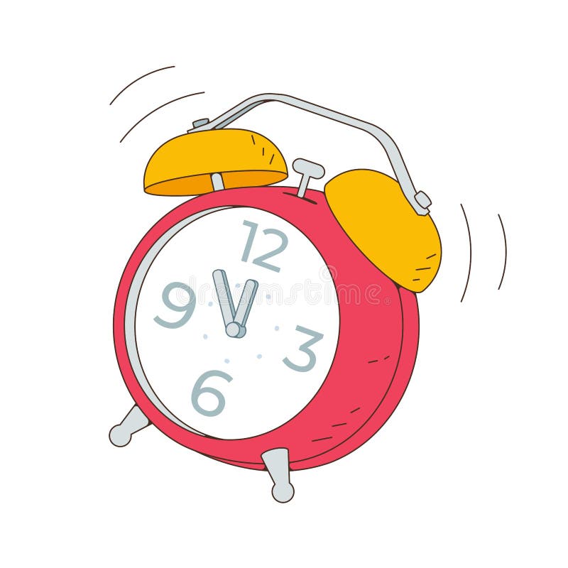 Ringing Alarm clock stock illustration | Alarm clock, Retro alarm clock,  Clock